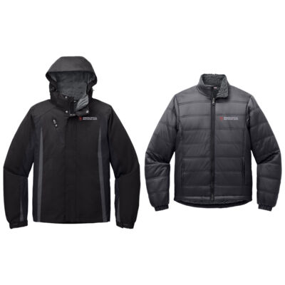 J321 | Black/Magnet | Embroidered Strata - Colorblock Black/Magnet 3 in 1 Jacket Thumbnail